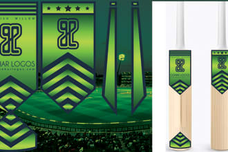 design custom cricket bat stickers