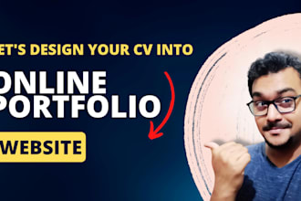 convert your CV into a modern interactive digital resume website with blog