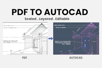 convert pdf, image or sketch to accurate autocad dwg