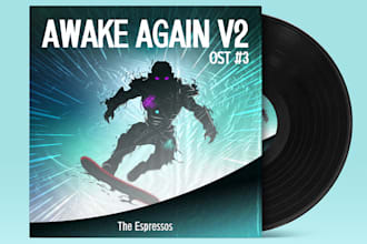 design an illustrated album cover artwork ready for spotify, itunes