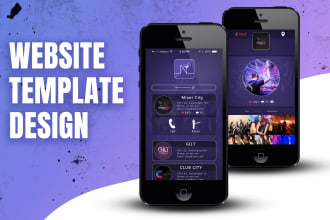design website template in adobe xd or photoshop