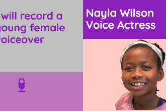 record a young american girl voice over