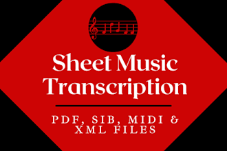 do sheet music transcriptions for your songs
