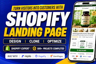 design or clone a shopify landing page using replo, pagefly