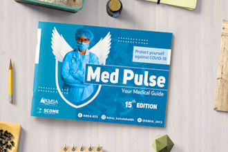 develop clean brochure design, booklet, magazine, handout