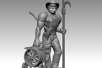 do character modeling for printing