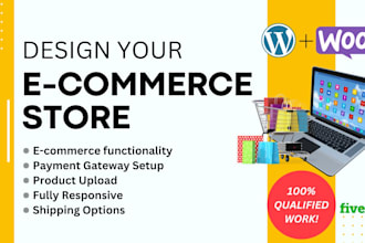 design dynamic wordpress woocommerce  ecommerce website or online store