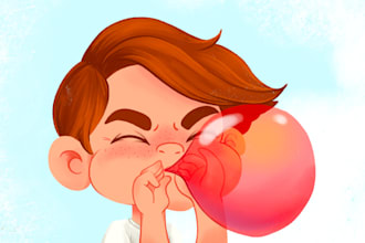create a children book illustration