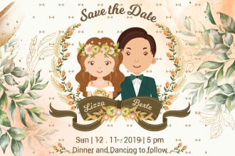 design  invitation card for your wedding birthday or party