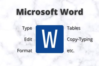 do document typing, editing, formatting with microsoft word