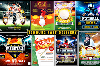 do super bowl menu golf basketball baseball football soccer tournament flyer