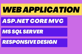 develop asp dot net core and mvc web application with sql databases