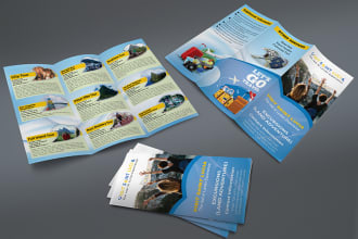 design corporate trifold, bifold brochure, in 24 hours