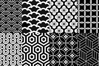 create geometrical seamless design, textile pattern, floral pattern, abstract