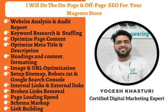 do on page SEO for your magento , shopify or wordpress store