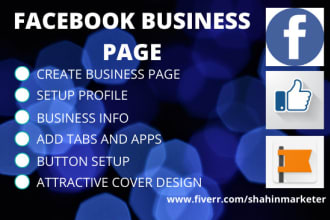 create and develop a business facebook page