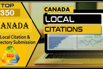 do 350 canada local citations, directory submissions
