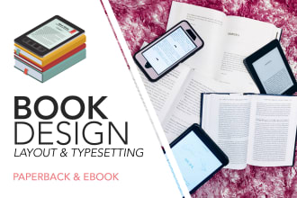 create your book layout design, formatting and typesetting