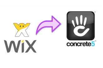 convert wix to concrete cms website