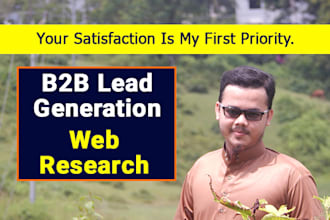do b2b lead generation, list building and web research