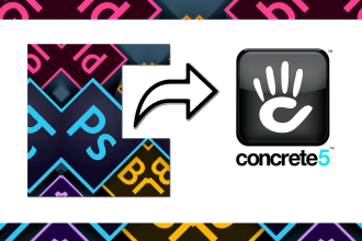 convert any graphic design to concrete cms website