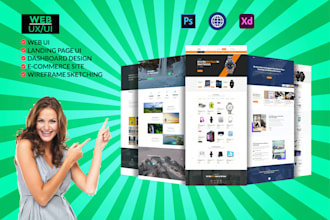 design professional UI UX website landing pages