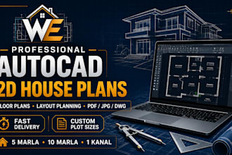 autocad 2d drafting expert, house plans, floor plan
