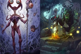 create concept art and illustration