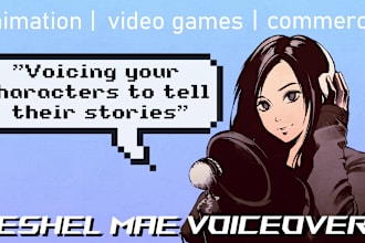 deliver professional vo performances for animation, games and more
