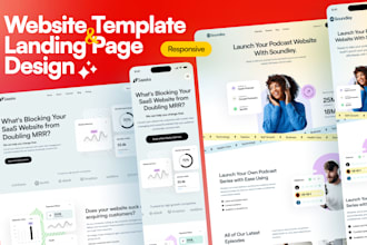 design figma landing page, saas website UI UX design