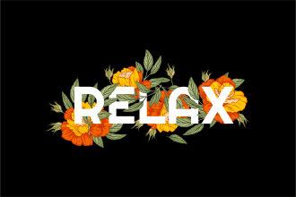 create express custom floral typography t shirt design