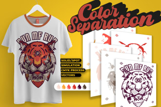 do color separation, simulation for screen printing