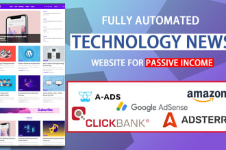 create wordpress autoblog, an automated tech news website for passive income