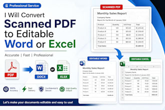 convert scanned PDF to editable word or excel