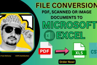 convert any pdf or scanned image to microsoft excel