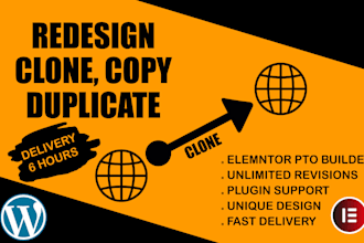 clone copy build duplicate replicate redesign revamp your wordpress website
