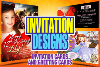 design invitation card, birthday card and wedding invitation
