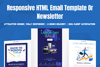 design responsive HTML email template or newsletter