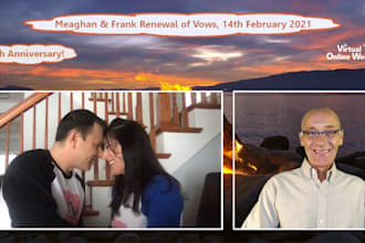 perform a symbolic online wedding or renewal of vows ceremony