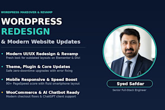do wordpress website design and update website