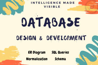 design database, er diagram, best sql server queries optimization plsql etl ssis