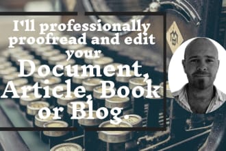 lovingly proofread and line edit your document, article or book