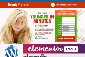 design modern wordpress landing page elementor or elementor landing page design