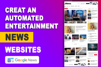 create fully automated entertainment news website for passive income