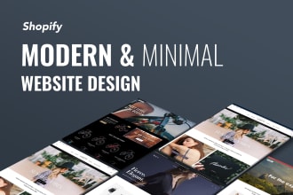 build a modern shopify ecommerce store or website