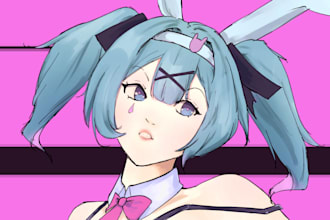 draw pretty and cool anime illustrations