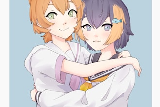 draw anime illustration commisions