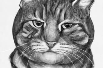 draw realistic portraits in pencil drawing in 24 hours