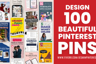 design 100 professional pinterest pins
