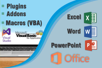 create add in and macro for excel and powerpoint